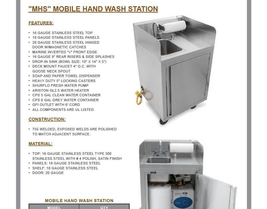 John Boos – Mobile Handwashing Station